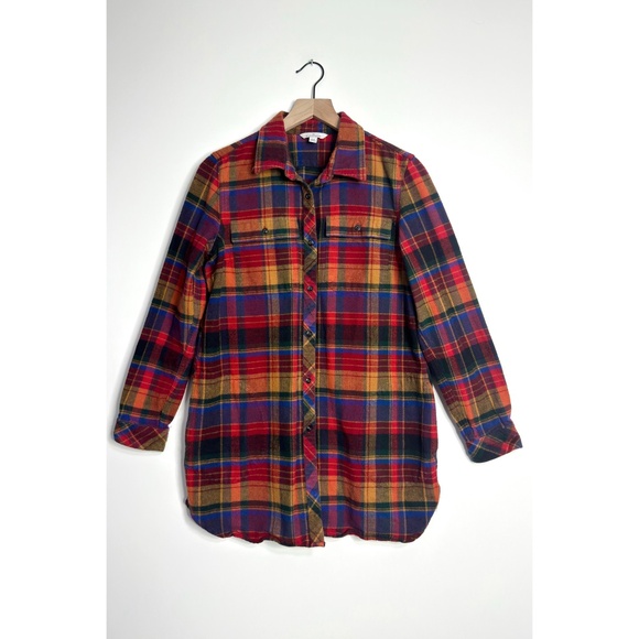 LL BEAN Chamois Tunic Flannel Shirt - Picture 1 of 7